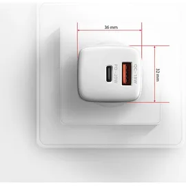 AXAGON ACU-PQ20W wall charger QC3.0/AFC/FCP - PD type-C, 20 W - weiß Lade- und Managementsystem
