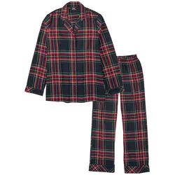 bonprix Gewebter Flanell  Pyjama, blau, 40/42 (M), Flanell