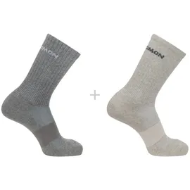 Salomon Evasion Crew Wandersocken 2er Pack Grau 45-47