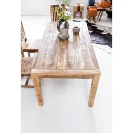 FineBuy Esstisch 120 x 76 x 70 cm braun