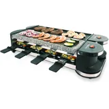 KORONA 45071 Drehbares Raclette | Raclette für 8 Personen | Antihaft-Grillplatte | Naturstein | Extra langes Kabel | Inkl. Zubehör