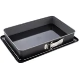 Dr. Oetker Rechteck-Springform mit Emaille-Servierboden 38 cm – Gr.: onesize