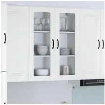 vidaXL Küchenwandschrank Hochglanz 80 x 31 x 100 cm Weiß