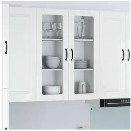 vidaXL Küchenwandschrank Hochglanz 80 x 31 x 100 cm Weiß