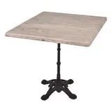 deluke Bistrotisch 80 x 66 x 80 cm Hellbraun/Bronze