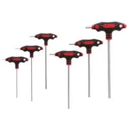 Gedore red Schraubendreher-Set 6-teilig, Winkelschraubenzieher-Satz, 2-Komponenten-T-Griff, Werkzeug, R38672006