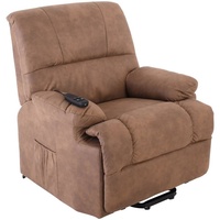 Raburg TV-Sessel Frank 2, elektrische Aufstehhilfe, 2 Motoren, viele Farben & Stoffe (Schlafsessel XXL mit Liege- & Relaxfunktion), Komfortschaum-Polsterung, bis 120 kg belastbar braun