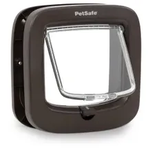 PetSafe Manuelle Katzenklappe 4 Verschlussoptionen 1 Stück Braun
