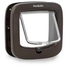 PetSafe Manuelle Katzenklappe 4 Verschlussoptionen 1 Stück Braun