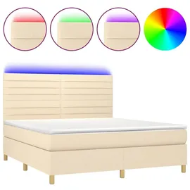 vidaXL Boxspringbett 180 x 200 cm Creme