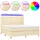 vidaXL Boxspringbett 180 x 200 cm Creme