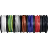 TRU Components TC-12112356 Litze 0.34 mm2 Schwarz, Weiß, Rot, Blau, Braun, Grau, Gelb-Grün 1 Set