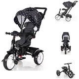 Lorelli Tricycle Neo 4 in 1 EVA-Reifen, Schiebestange, Sitz drehbar, verstellbar schwarz Krone