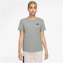 Nike Sportswear Club Essentials Damen-T-Shirt Dark Grey Heather/Black XL