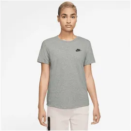 Nike Sportswear Club Essentials Damen-T-Shirt Dark Grey Heather/Black XL