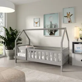 masseno Kinderbett Bella 80 x 160 cm Kiefer hellgrau silber
