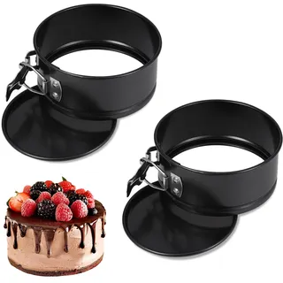banjiabb 2 Stück Kleine Kuchenform 11cm,Kuchenform Klein,Mini Kuchenform,Springform Klein,Kleine Springform,Backform Rund,Backform Klein,Mini Springform,Kuchenform Rund Klein,für Kuchen Backen