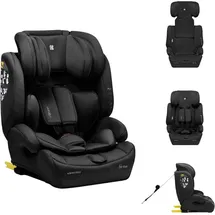 KIKKABOO Kindersitz I-Bronn i-Size (76-150cm) Isofix, Top Tether, Kissen, Gurt schwarz