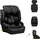 KIKKABOO Kindersitz I-Bronn i-Size (76-150cm) Isofix, Top Tether, Kissen, Gurt schwarz