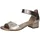 CAPRICE Damen Sandalen mit Absatz aus Leder mit Riemchen, Metallisch (Platin Metal.), 36 EU / 3,5 UK
