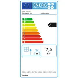 Accente Kaminofen Casablanca 3.0 Keramik 7,5 kW mit Wärmefach