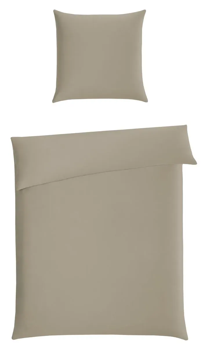 Casea Bettwäsche Barcelona 200 x cm Satin Grau Taupe