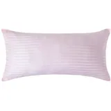 Homescapes Kissenbezug Gestreift 40 x 80 cm Rosa