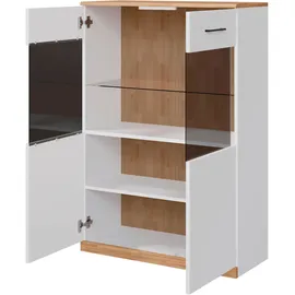 OTTO home Highboard Ribe 120 x 112 x 35 cm Weiß/Schwarz
