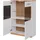 OTTO home Highboard Ribe 120 x 112 x 35 cm Weiß/Schwarz