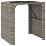 vidaXL Bartisch mit Glasplatte 105 x 80 x 110 cm Grau