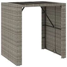 vidaXL Bartisch mit Glasplatte 105 x 80 x 110 cm Grau