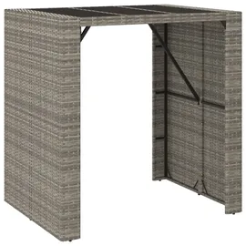 vidaXL Bartisch mit Glasplatte 105 x 80 x 110 cm Grau