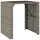 vidaXL Bartisch mit Glasplatte 105 x 80 x 110 cm Grau