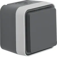Berker Klappdeckelsteckdose Aufputz W.1 Grau 1 St.