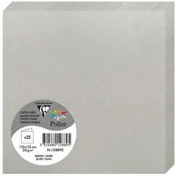Pollen 250x Doppelkarte Pollen 135x135mm 210g - Silber 12889C