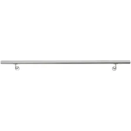 ECD Germany Edelstahl Handlauf 150 cm Rund Ø42 mm Silber