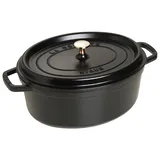 Staub Cocotte 37 cm oval schwarz