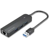Vention USB 3.0 Hub with Gigabit Ethernet Adapter 0.15M Black
