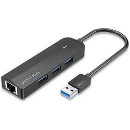 Vention USB 3.0 Hub with Gigabit Ethernet Adapter 0.15M Black