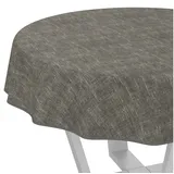 ANRO Tischdecke Alica Leinen Melliert Tischwäsche (Einzelstück 1-tlg), wasserabweisend Melliert Anthrazit Rund 120cm schwarz Rund | Ø 120 cm x 120 cm x 120 cm
