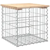 vidaXL Gartenbank aus Gabionen 43x44x42 cm Massivholz Kiefer