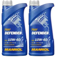 MANNOL Defender 10W-40 API SL/CF Motorenöl, 1 Liter (Packung mit 2)