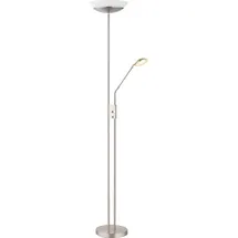 GLOBO Globo, Pendelleuchte, Deckenfluter Metall Nickel Matt, 1xled