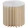 Trend-Center Beistelltisch H 40 cm DREL, Ø 40 cm - Creme Papier - Glas