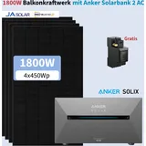 1800W Anker Solix Balkonkraftwerk Solix Solarbank2 AC E1600 2000W mit SmartMeter