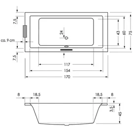 Steinkamp Life Badewanne 170 x 75 cm (MB31678)