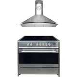 Gurari Elektro-Standherd GCH E 912 X + GCH 046 IS Dunstabzugshaube 90 cm