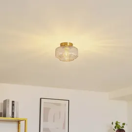 LINDBY Hildur 1 x E27 amber Ø 22 cm Glas