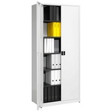 Mauser Stahlschrank 790390A0 lichtgrau 95,0 x 50,0 x 220,0 cm, aufgebaut