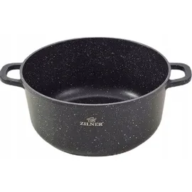 ZILNER 12-tlg Antihaftbeschichtet Kochtopfset Topfset Geschirrset Marmorbeschichtung, Induktion Topf-set ZL-8528 - Schwarz